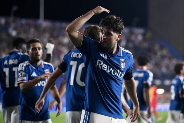 Mg Como 10 09 2026 - Champions League Como-Lipsia foto Matteo Gribaudi Image nella foto: esultanza gol Martin Baturina 