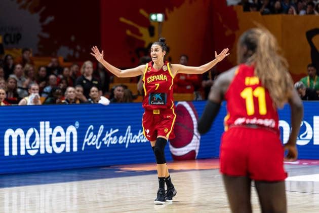 Alba Torrens, Spain, 07, celebrating, GER, Australia vs. Spain, Basketball, 2026 FIBA Women s World Cup, Quarterfinals, September 10, 2026, GER, Australia vs. Spain, Basketball, 2026 FIBA Women’s World Cup, Quarterfinals, September 10, 2026, Berlin Copyright: xEibner-Pressefoto MaxxVincenx EP_MVN