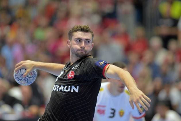 Florian Drosten of MT Melsungen 18 taking a shot, GER, MT Melsungen HC vs. Vardar Skopje 1961, MKD, Handball, Men s Champions League, Group Matches, 2026–2027 Season, September 10, 2026, GER, MT Melsungen HC Vardar Skopje, Handball, Men’s Champions League, Group Match, 2026–2027 Season, September 10, 2026, Kassel Copyright: xEibner-Pressefotox xRolandxSippelx EP_RSL