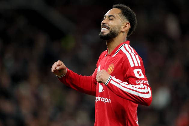 Manchester United, ManU v Sabah FC - UEFA Champions League 2026 27 League Phase MD1 Matheus Cunha of Manchester United celebrates 1st goal during the UEFA Champions League 2026 27 League Phase MD1 match between Manchester United and Sabah FC at Old Trafford on September 10, 2026 in Manchester, England. Manchester Old Trafford England United Kingdom Copyright: xAllstarxPicturexLibraryxLtdx