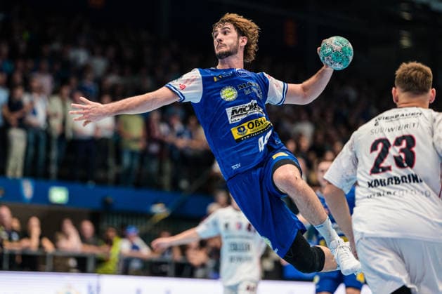 Stephan Seitz, ThSV Eisenach, 44; Marcus Norrbrink, SG BBM Bietigheim, 23 (GER); ThSV Eisenach vs. SG BBM Bietigheim, 1st Opel Handball Bundesliga, Handball, Matchday 4, 2026–2027 Season, 7:00 p.m., September 10, 2026 GER, ThSV Eisenach vs. SG BBM Bietigheim, 1st Opel Handball Bundesliga, Handball, Matchday 4, 2026–2027 season, 7:00 p.m., September 10, 2026, Eisenach Copyright: xMartinxHerbstx