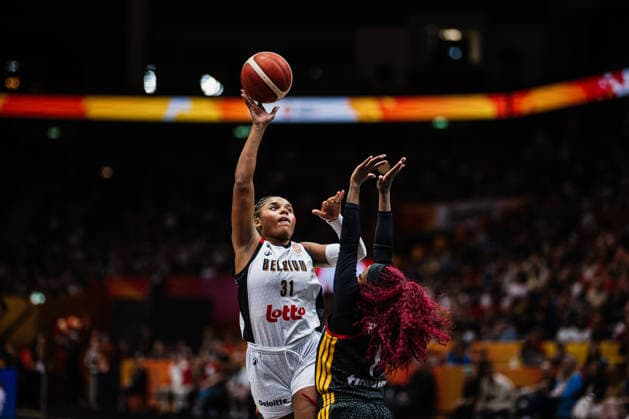 FIBA Women’s Basketball World Cup 2026: Belgium vs. Germany, September 10, 2026; Maxuella Lisowa Mbaka (Belgium), 31 points; Alexis Peterson (Germany), 1 point; FIBA Women’s Basketball World Cup 2026, Final Phase, Quarterfinals: Belgium vs. Germany on September 10, 2026, at the Uber Arena, Berlin Copyright: xBEAUTIFULxSPORTS Tonhäuserx