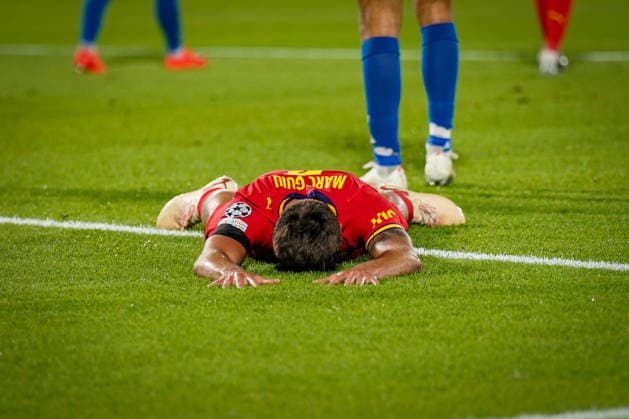 Italy Soccer UEFA Champions League 2026–2027, Matchday 1: Como 1907 vs. RB Leipzig; Giuseppe Sinigaglia (Como), Marc Guiu (RB Leipzig); 9 on the ground Copyright: xJOERANxSTEINSIEKx