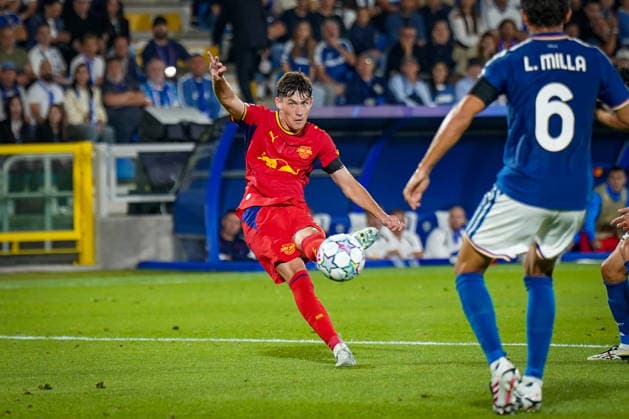 Italy Soccer UEFA Champions League 2026–2027, Matchday 1: Como 1907 vs. RB Leipzig; Giuseppe Sinigaglia (Como) and Andrija Maksimovic (RB Leipzig); 30 shots on goal; facial expressions; emotion Copyright: xJOERANxSTEINSIEKx
