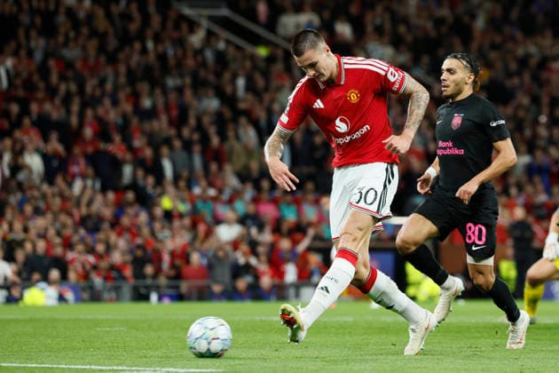 Manchester United, ManU v Sabah FC - UEFA Champions League 2026 27 League Phase MD1 Benjamin Sesko of Manchester United scores 3rd goal during the UEFA Champions League 2026 27 League Phase MD1 match between Manchester United and Sabah FC at Old Trafford on September 10, 2026 in Manchester, England. Manchester Old Trafford England United Kingdom Copyright: xAllstarxPicturexLibraryxLtdx