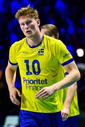 September 10, 2026: Hampus Ekstrand of Sweden during the CEV EuroVolley 2026 group stage volleyball match between Italy and Sweden on September 10, 2026 in Naples. Photo by Domenico Cippitelli, BILDBYRAN COP 18 XY0128 volleyball volleyball volleyball European Championship Italy Sweden CEV EuroVolley 2026 Italy Sweden BBENG European Championship  Copyright: DomenicoxCippitelli BB260910BB789