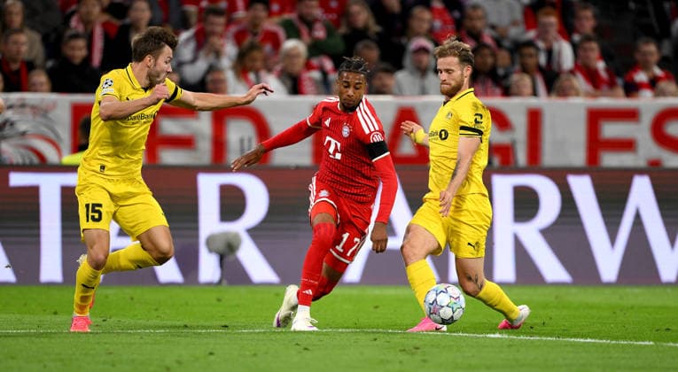 SOCCER CHAMPIONS LEAGUE 2026–2027 SEASON Preliminary Round 1 Matchday 10, September 2026 FC Bayern Munich vs. FK Bodø Glimt Fredrik Bjoerkan (left), FK Bodø Glimt vs. Michael Olise (center), FC Bayern Munich vs. Ole Didrik Blomberg (right), FK Bodø Glimt