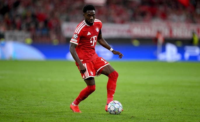SOCCER CHAMPIONS LEAGUE 2026–2027 SEASON Preliminary Round, Matchday 1, September 10, 2026 FC Bayern Munich vs. FK Bodø Glimt Alphonso Davies FC Bayern Munich