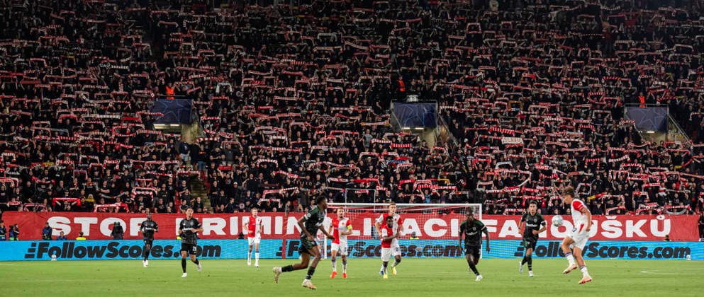 The Football Champions League opening round match Slavia Prague vs RC Lens on September 10, 2026, in Prague, Czech Republic. (CTKxPhoto VitxSimanek) CTKPhotoP2026091010296  CTKPhotoP2026091010296