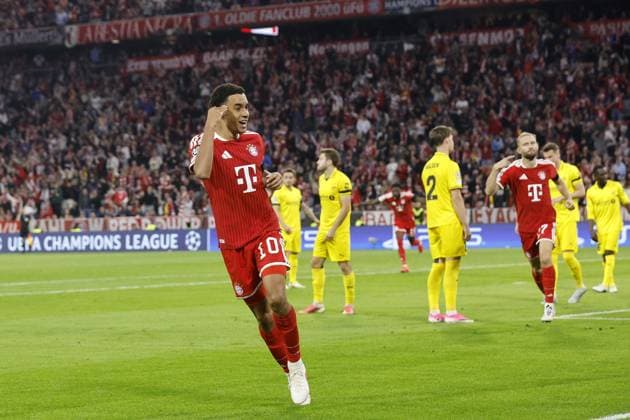 MUNICH - Jamal Musiala of FC Bayern Munich celebrates the 1-0 during the Champions League match between FC Bayern Munich and FK Bodo Glimt on September 10, 2026, at the Allianz Arena in Munich, Germany. BART STOUTJESDIJK ANP UEFA Champions League 2026 27 xVIxANPxSportx xBartxStoutjesdijkxIVx 567944648 originalFilename: 567944648.jpg