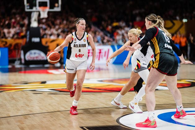 FIBA Women’s Basketball World Cup 2026: Belgium vs. Germany, September 10, 2026; Antonia Delaere (Belgium), 6 on the ball; Basketball; FIBA Women’s Basketball World Cup 2026; Final Phase, Quarterfinals: Belgium vs. Germany on September 10, 2026, at the Uber Arena, Berlin Copyright: xBEAUTIFULxSPORTS Tonhäuserx