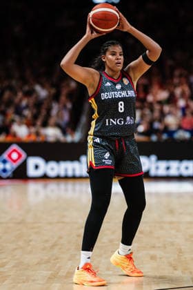 FIBA Women’s Basketball World Cup 2026: Belgium vs. Germany, September 10, 2026; Nyara Sabally (Germany), 8 on the ball; Basketball; FIBA Women’s Basketball World Cup 2026, Final Phase, Quarterfinals: Belgium vs. Germany on September 10, 2026, at the Uber Arena, Berlin Copyright: xBEAUTIFULxSPORTS Tonhäuserx