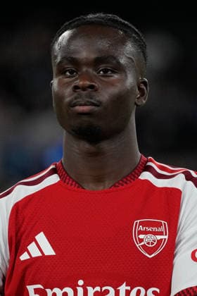 Bukayo Saka of Arsenal FC during the UEFA Champions League match between SSC Napoli and Arsenal FC at Stadio Diego Armando Maradona Naples Italy on 09 September 2026. Naples Stadio Diego Armando Maradona Naples Italy Copyright: xFrancoxRomanox SP24-1467-074