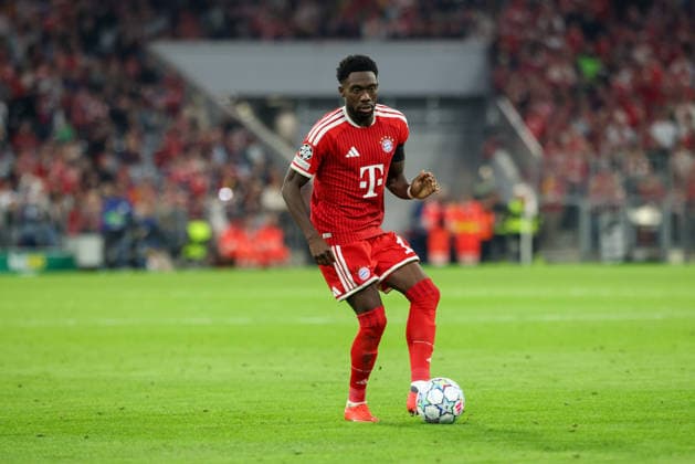 Alphonso Davies, FC Bayern Munich, age 19, with the ball, GER, FC Bayern Munich vs. FK Bodo Glimt, soccer, UEFA Champions League, group stage, Matchday 1, 2026–2027 season, September 10, 2026, GER, FC Bayern Munich vs. FK Bodo Glimt, soccer, UEFA Champions League, group stage, Matchday 1, 2026–2027 season, September 10, 2026, Munich Copyright: xEibner-Pressefoto JennixMaulx EP_JML