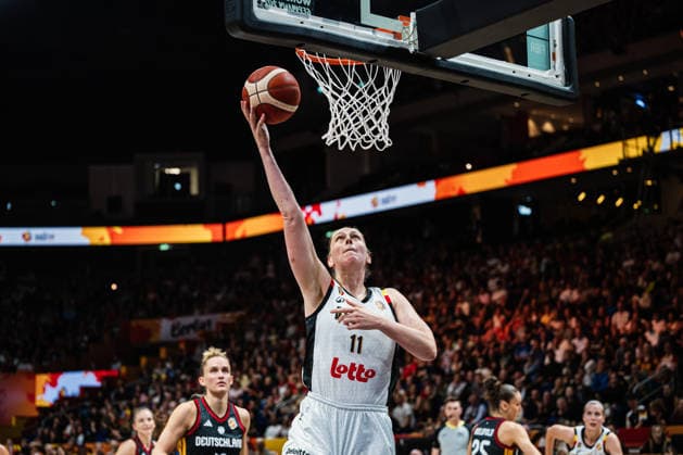 FIBA Women’s Basketball World Cup 2026: Belgium vs. Germany, September 10, 2026; Emma Meesseman (Belgium), 11 Basketball, FIBA Women’s Basketball World Cup 2026, Final Phase, Quarterfinals: Belgium vs. Germany on September 10, 2026, at the Uber Arena, Berlin Copyright: xBEAUTIFULxSPORTS Tonhäuserx