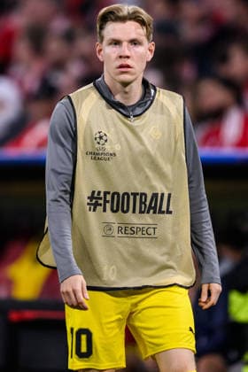 September 10, 2026: Jens Petter Hauge of Bodo Glimt during the UEFA Champions League soccer match between Bayern Munich and Bodo Glimt on September 10, 2026 in Munich. Photo by Marius Simensen, BILDBYRAN COP 238 MM0073 bbeng football soccer UEFA Champions League Bodo Glimt Bayern Munich  Copyright: MARIUSxSIMENSEN BB260910BB799