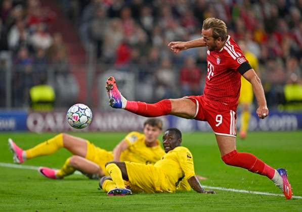September 10, 2026, Soccer: UEFA Champions League 2026–2027, Matchday 1, FC Bayern Munich vs. FK Bodo Glimt, at the Allianz Arena in Munich; Harry Kane of FC Bayern Munich in action