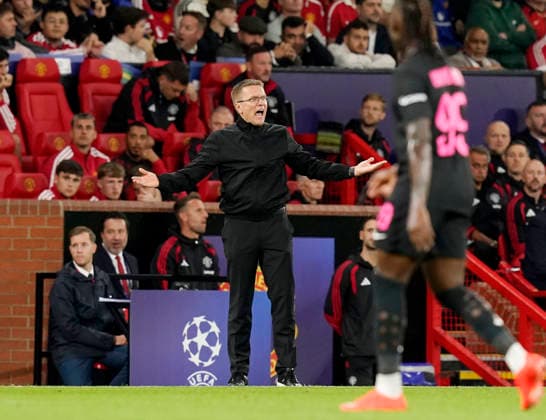 Manchester, England, 10th September 2026. Valdas Dambrauskas manager of Sabah FC during the Manchester United, ManU vs Sabah UEFA Champions League match at Old Trafford, Manchester. Picture credit should read: Andrew Yates Sportimage EDITORIAL USE ONLY. No use with unauthorised audio, video, data, fixture lists, club league logos or live services. Online in-match use limited to 120 images, no video emulation. No use in betting, games or single club league player publications. SPI_053_AY_Man_Utd_Sabah SPI-4989-0052