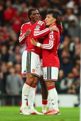 Lisandro Martinez of Manchester United, ManU celebrates scoring to make it 4-0 Manchester United v Sabah, UEFA Champions League, Football, Old Trafford, UK - 10 Sep 2026Manchester Old Trafford United Kingdom  Copyright: xPaulxCurrie Shutterstockx 17144908bg