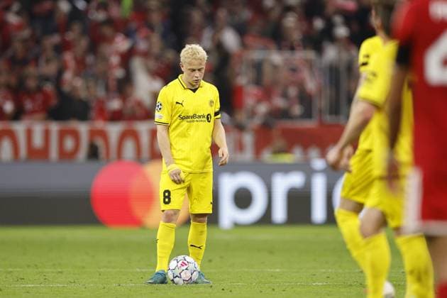 MUNICH - Sondre Auklend of Bodo Glimt is frustrated during the Champions League match between FC Bayern Munich and FK Bodo Glimt on September 10, 2026, at the Allianz Arena in Munich, Germany. BART STOUTJESDIJK ANP UEFA Champions League 2026 27 xVIxANPxSportx xBartxStoutjesdijkxIVx 567946161 originalFilename: 567946161.jpg
