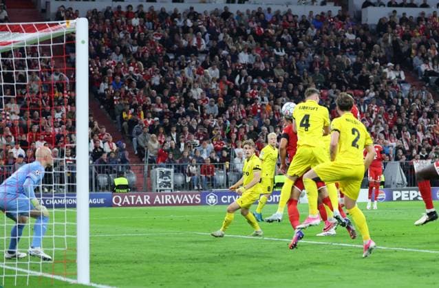 September 10, 2026, GER, Soccer, Men s, UEFA Champions League, Group Stage, 2026–2027 Season, Matchday 1, FC Bayern Munich vs. FK Bodø Glimt, Goal to make it 2–0, Scorer: Harry Kane (FC Bayern Munich 09) scores the 2–0 goal past goalkeeper Julian Faye Lund (FK Bodø Glimt 01), Munich, Allianz Arena, Bayern, Germany Copyright: xNordphoto Schneiderx