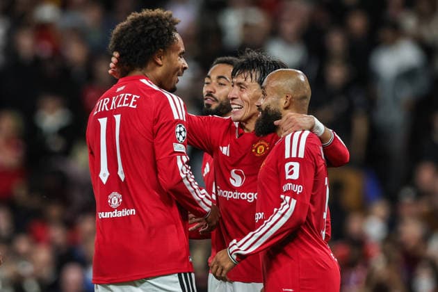 UEFA Champions League Matchday 1 of 8 Manchester United, ManU v Sabah FK Lisandro Martinez of Manchester United celebrates his goal to make it 4-0 during the UEFA Champions League Matchday 1 of 8 match Manchester United vs Sabah FK at Old Trafford, Manchester, United Kingdom on 10 September 2026 (Photo by Mark Cosgrove News Images) Manchester Old Trafford Greater Manchester United Kingdom Copyright: xMarkxCosgrove NewsxImagesx