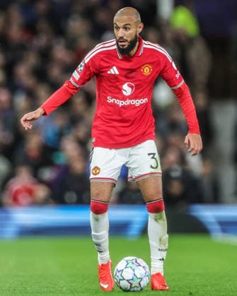 UEFA Champions League Matchday 1 of 8 Manchester United, ManU v Sabah FK Noussair Mazraoui of Manchester United during the UEFA Champions League Matchday 1 of 8 match Manchester United vs Sabah FK at Old Trafford, Manchester, United Kingdom on 10 September 2026 (Photo by Mark Cosgrove News Images) Manchester Old Trafford Greater Manchester United Kingdom Copyright: xMarkxCosgrove NewsxImagesx