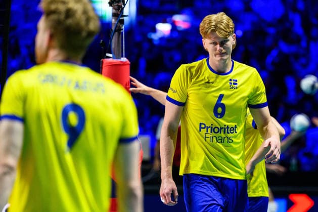 September 10, 2026: Jacob Ekman of Sweden during the CEV EuroVolley 2026 group stage volleyball match between Italy and Sweden on September 10, 2026 in Naples. Photo by Domenico Cippitelli, BILDBYRAN COP 18 XY0128 volleyball volleyball volleyball European Championships Italy Sweden CEV EuroVolley 2026 Italy Sweden bbeng European Championships  Copyright: DomenicoxCippitelli BB260910BB861