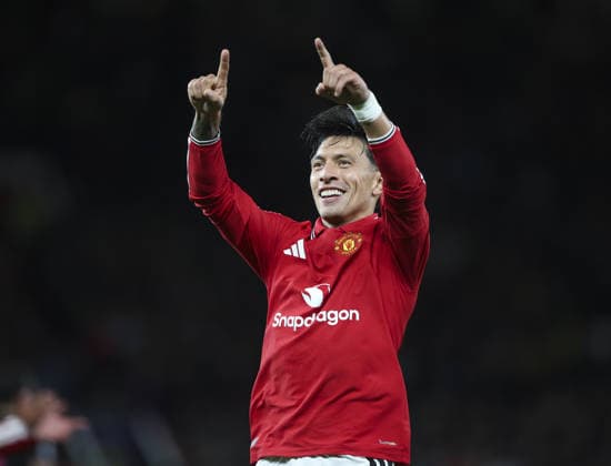 Manchester United, ManU v Sabah, UEFA Champions League, League Stage 10.09.26 Manchester United v Sabah, UEFA Champions League, League Stage Bradley Ormesher The Times Lisandro Martinez of Manchester United celebrates scoring his teams 4th goal  Copyright: xBradleyxOrmesherx NINTCHDBPICT001107212647