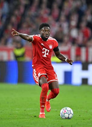 Alphonso Davies Bayern Munich FCB 19 Action with the Ball Gesture FC Bayern Munich FCB vs. Bodø Glimt September 10, 2026 DFL regulations prohibit any use of photographs as image sequences and or quasi-videoEO FC Bayern Munich FCB vs. Bodo Glimt