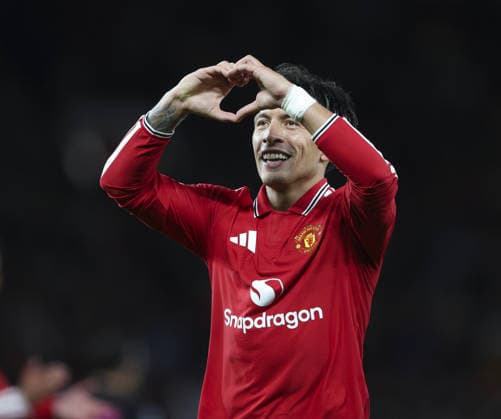 Manchester United, ManU v Sabah, UEFA Champions League, League Stage 10.09.26 Manchester United v Sabah, UEFA Champions League, League Stage Bradley Ormesher The Times Lisandro Martinez of Manchester United celebrates scoring his teams 4th goal  Copyright: xBradleyxOrmesherx NINTCHDBPICT001107212880