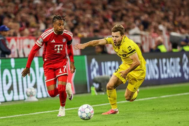 September 10, 2026, Munich, Germany: Michael Olise (Bayern Munich) and Fredrik Bjorkan (Bodo Glint) seen in action during UEFA Champions League 2026 2027 match between Bayern Munich and Bodo Glimt. UEFA Champions League 2026 2027 - Bayern Munich And Bodo Glimt In Munich, Germany - 10 Sep 2026  - ZUMAs197 20260910_aaa_s197_372 Copyright: xGrzegorzxWajdax