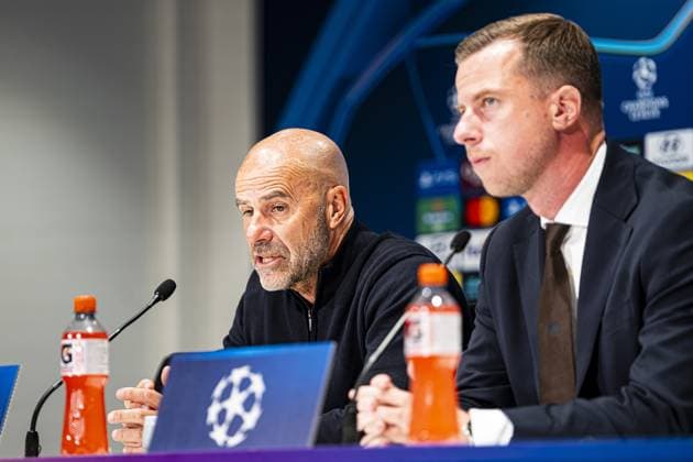 EINDHOVEN - PSV Eindhoven Head Coach Peter Bosz during the press conference, PK, Pressekonferenz following the UEFA Champions League match between PSV Eindhoven and Shakhtar Donetsk at the Philips Stadium on September 10, 2026 in Eindhoven, the Netherlands. KEVIN SENDERS ANP UEFA Champions League 2026 27 xVIxANPxSportx xMarcelxterxBalsxIVx 567947253 originalFilename: 567947253.jpg