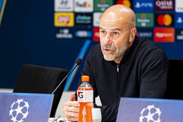 EINDHOVEN - PSV Eindhoven Head Coach Peter Bosz during the press conference, PK, Pressekonferenz following the UEFA Champions League match between PSV Eindhoven and Shakhtar Donetsk at the Philips Stadium on September 10, 2026 in Eindhoven, the Netherlands. KEVIN SENDERS ANP UEFA Champions League 2026 27 xVIxANPxSportx xMarcelxterxBalsxIVx 567947287 originalFilename: 567947287.jpg