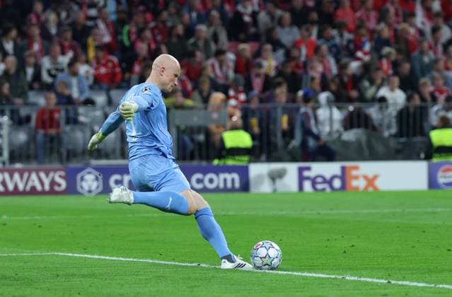 September 10, 2026, GER, Soccer, Men s, UEFA Champions League, Group Stage, 2026–2027 Season, Matchday 1, FC Bayern Munich vs. FK Bodø Glimt, Goal by Goalkeeper Julian Faye Lund, FK Bodø Glimt 0–1 Munich, Allianz Arena, Bayern, Germany Copyright: xNordphoto Schneiderx