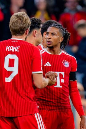 UEFA Champions League, Matchday 1, FC Bayern Munich vs. Bodo Glimt on September 10, 2026. Goal to make it 2–0 by Harry Kane, Jamal Musiala, Dayot Upamecano, and Jonathan Tah Copyright: xBahhoxKarax