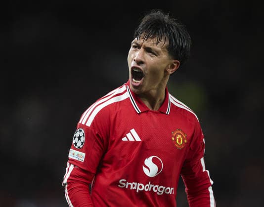 Manchester United, ManU v Sabah, UEFA Champions League, League Stage 10.09.26 Manchester United v Sabah, UEFA Champions League, League Stage Bradley Ormesher The Times Lisandro Martinez of Manchester United celebrates scoring his teams 4th goal  Copyright: xBradleyxOrmesherx NINTCHDBPICT001107213816