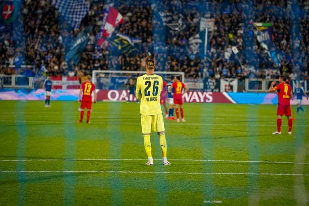 Italy Soccer UEFA Champions League 2026–2027, Matchday 1: Como 1907 vs. RB Leipzig; Giuseppe Sinigaglia (Como), Maarten Vandevoordt (RB Leipzig); 26: Disappointment, Goal Conceded Copyright: xJOERANxSTEINSIEKx