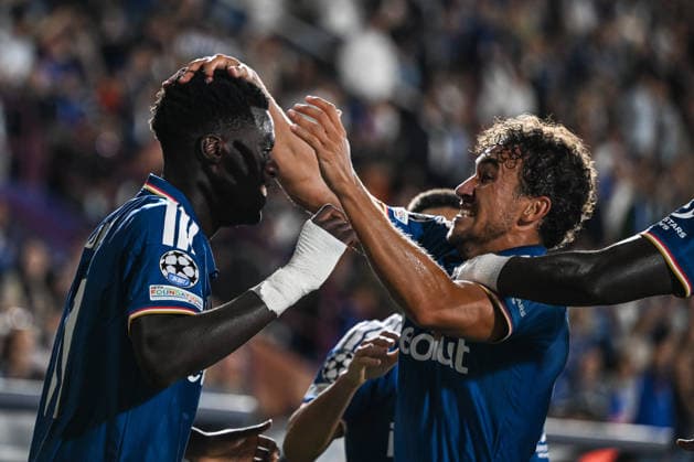 Como™s Assane Diao celebrating after a goal during the UEFA Champions League stage match Phase MD1 between Calcio Como and RB Leipzig at the Giuseppe Sinigaglia stadium in Como, north Italy -September 10, 2026 - Soccer.  Copyright: xTizianoxBallabio LaPressex