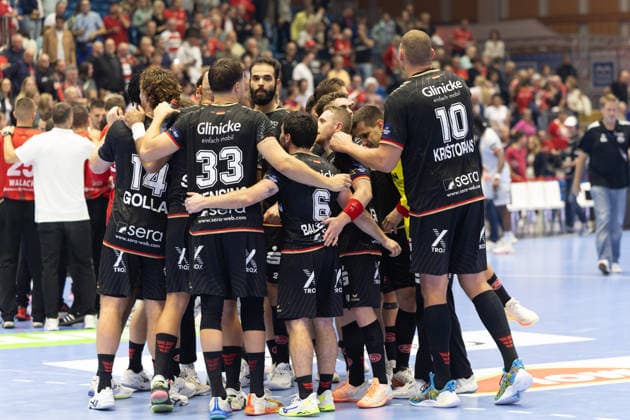 KASSEL, GERMANY - SEPTEMBER 10: MT Melsungen after the EHF Champions League, match between MT Melsungen vs. HC Vardar 1961 at Rothenbach-Halle on September 10, 2026 in Kassel, Germany. Hessen Germany Copyright: xBEAUTIFULxSPORTS Freudensteinx