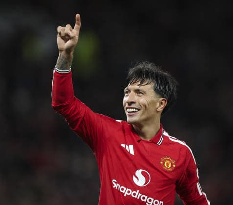 Manchester United, ManU v Sabah, UEFA Champions League, League Stage 10.09.26 Manchester United v Sabah, UEFA Champions League, League Stage Bradley Ormesher The Times Lisandro Martinez of Manchester United celebrates scoring his teams 4th goal  Copyright: xBradleyxOrmesherx NINTCHDBPICT001107215234