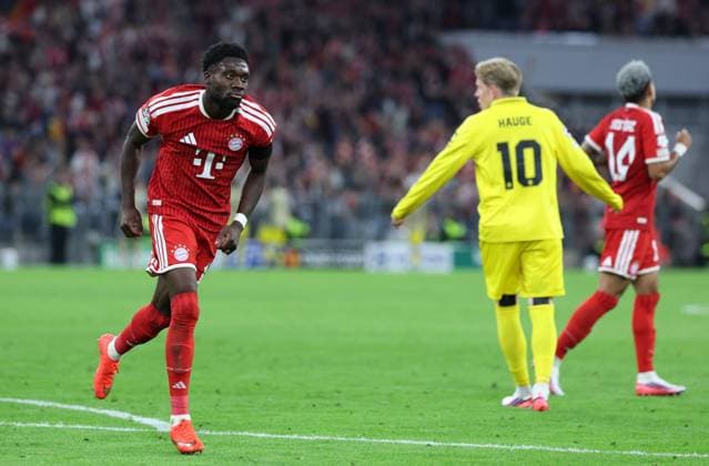 September 10, 2026, GER, Soccer, Men s, UEFA Champions League, Group Stage, 2026–2027 Season, Matchday 1, FC Bayern Munich vs. FK Bodø Glimt, Goal Celebration, Cheering, Goal Scorer(s), Alphonso Davies, FC Bayern Munich 19 celebrates the goal that made it 3–0, Munich, Allianz Arena, Bayern, Germany Copyright: xNordphoto Schneiderx