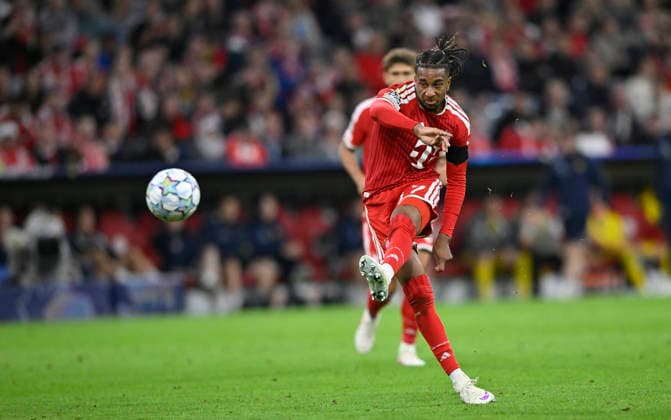 GOAL: 4–0 Michael Olise FC Bayern Munich FCB 17 Shot on Goal Action Scoring Chance FC Bayern Munich FCB vs. Bodø Glimt September 10, 2026 DFL regulations prohibit any use of photographs as image sequences and OR QUASI-VIDEO: FC Bayern Munich (FCB) vs. Bodo Glimt