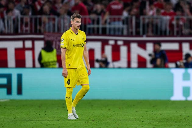 September 10, 2026: Odin Bjortuft of Bodo Glimt leaves the field after being shown a red card during the UEFA Champions League soccer match between Bayern Munich and Bodo Glimt on September 10, 2026 in Munich. Photo by Marius Simensen, BILDBYRAN COP 238 MM0073 bbeng football soccer UEFA Champions League Bodo Glimt Bayern Munich depp  Copyright: MARIUSxSIMENSEN BB260910BB931