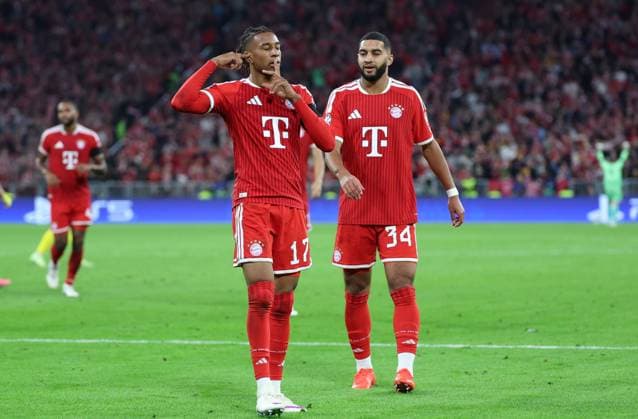 September 10, 2026, GER, Soccer, Men s, UEFA Champions League, Group Stage, 2026–2027 Season, Matchday 1, FC Bayern Munich vs. FK Bodø Glimt, Goal Celebration, Cheering, Goal Scorer(s), Michael Olise, FC Bayern Munich 17 celebrates the goal that makes it 4–0, Munich, Allianz Arena, Bayern, Germany Copyright: xNordphoto Schneiderx
