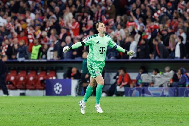 Manuel Neuer 1, FC Bayern Munich scores the 3-0 goal in the match between FC Bayern Munich and FK Bodo Glimt, soccer, men s, UEFA Champions League, 2026–2027, Matchday 1 on September 10, 2026, in Munich, Allianz Arena, Bavaria, Germany