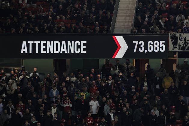 UEFA Champions League Matchday 1 of 8 Manchester United, ManU v Sabah FK The official match attendance during the UEFA Champions League Matchday 1 of 8 match Manchester United vs Sabah FK at Old Trafford, Manchester, United Kingdom on 10 September 2026 (Photo by Mark Cosgrove News Images) Manchester Old Trafford Greater Manchester United Kingdom Copyright: xMarkxCosgrove NewsxImagesx