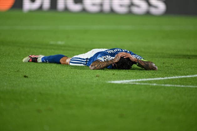 Como™s Lucas da Cunha react during the UEFA Champions League stage match Phase MD1 between Calcio Como and RB Leipzig at the Giuseppe Sinigaglia stadium in Como, north Italy -September 10, 2026 - Soccer.  Copyright: xTizianoxBallabio LaPressex