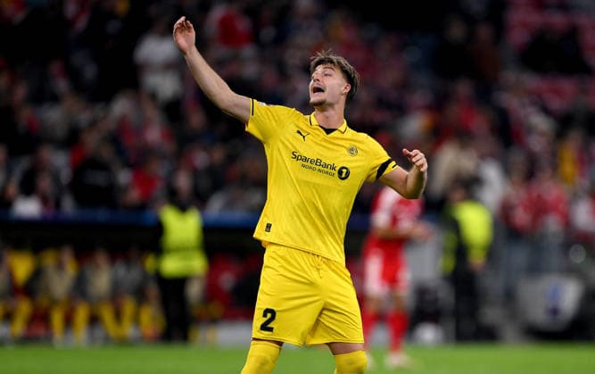 SOCCER CHAMPIONS LEAGUE 2026–2027 SEASON Preliminary Round, Matchday 1, September 10, 2026 FC Bayern Munich vs. FK Bodø Glimt Villads Nielsen, FK Bodø Glimt