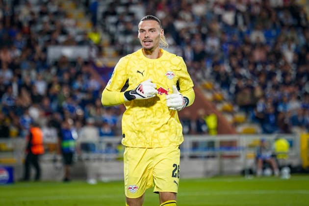 Italy Soccer UEFA Champions League 2026–2027, Matchday 1: Como 1907 vs. RB Leipzig; Giuseppe Sinigaglia (Como) and Maarten Vandevoordt (RB Leipzig), 26; Facial expressions, emotions Copyright: xJOERANxSTEINSIEKx